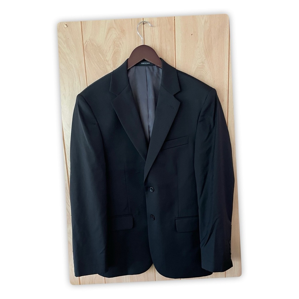 Kenneth Cole AWEARNESS Black Wool Suit Jacket Blazer Mens 38 Short MW